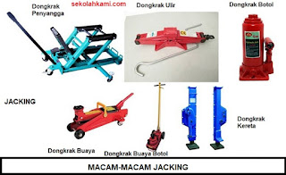 jacking, blocking, lifting
